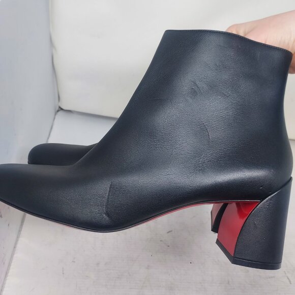 Christian Louboutin Black Turela Leather Ankle Boot - Picture 10 of 14